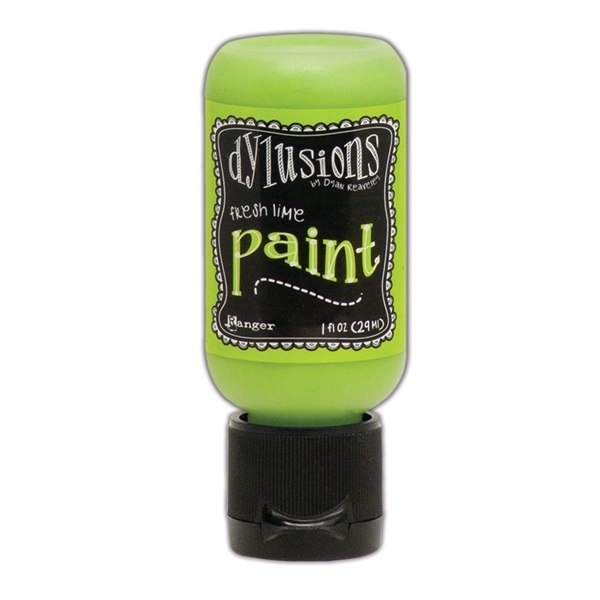 Ranger Dylusions Paint 1oz Flip Cap - Fresh Lime DYQ70481