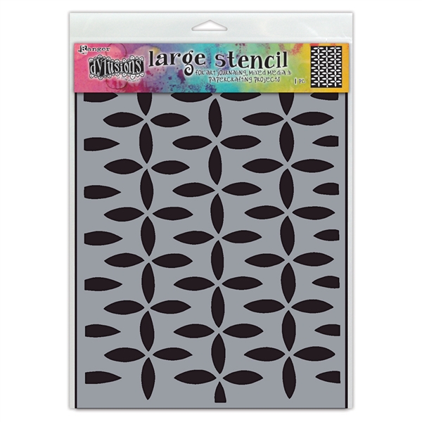 Ranger Dylusions Stencil, Large - Retro Grid DYS85072