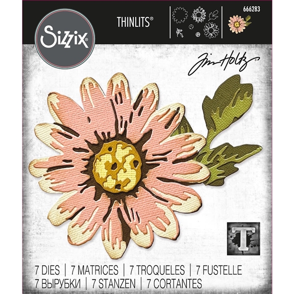 Sizzix Everyday Collection Tim Holtz Thinlits Die Set - Blossom 666283