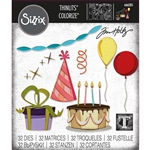 Sizzix Everyday Collection Tim Holtz Thinlits Die Set - Celebrate, Colorize 666285