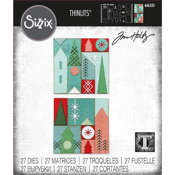 Tim Holtz Sizzix Christmas 2023 Release - BIG TIDINGS Card