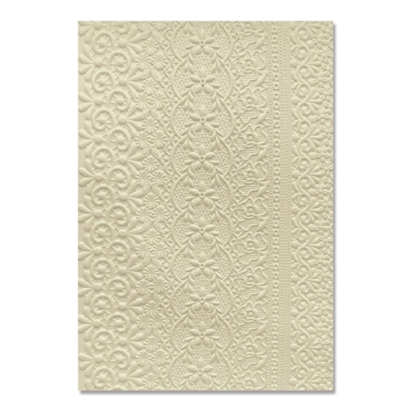 Sizzix 3-D Textured Impressions Embossing Folder - Lace by Eileen Hull 666511
