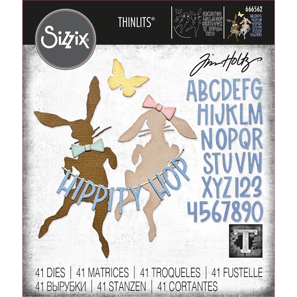 Sizzix Tim Holtz Vault 2024 Thinlits Die Set - Hippity Hop 666562