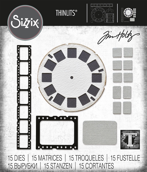 Sizzix Thinlits Die Set 15PK â€“ Vault Picture Show by Tim Holtz 666602