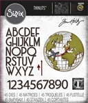 Sizzix Thinlits Die Set 45PK Vault World Travel by Tim Holtz 666606