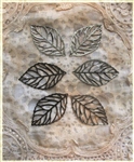 Bronze Leaf Embellishments - Set of 6