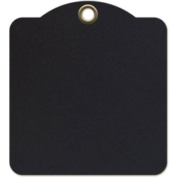 Graphic 45 - Square Tags - Black