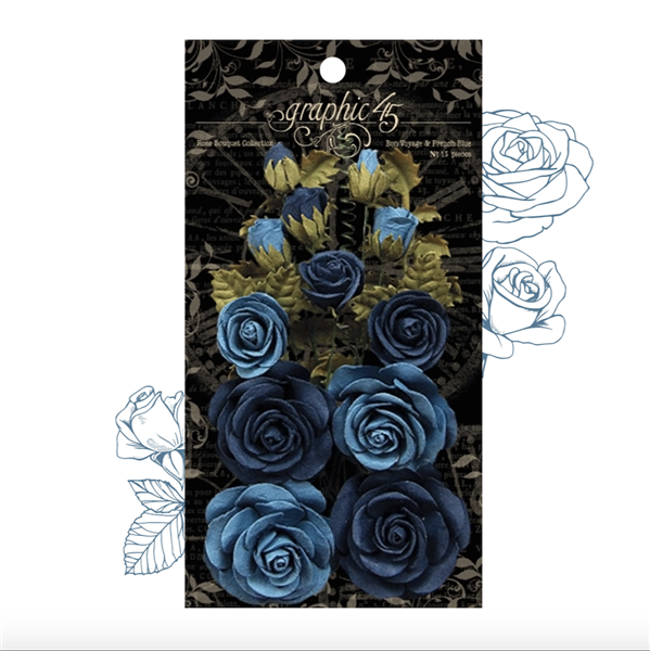 Graphic 45 - Rose Bouquet Collection Bon Voyage & French Blue 4501788