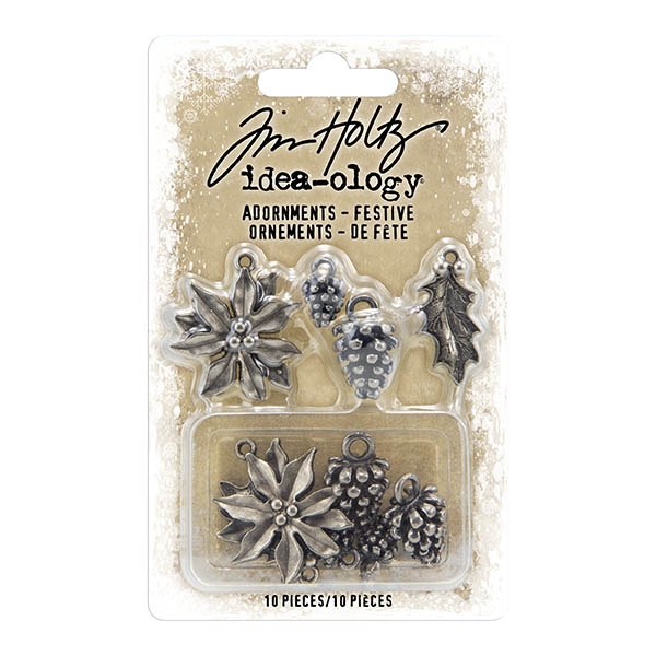 Tim Holtz Idea-ology Adornments, Festive TH93990