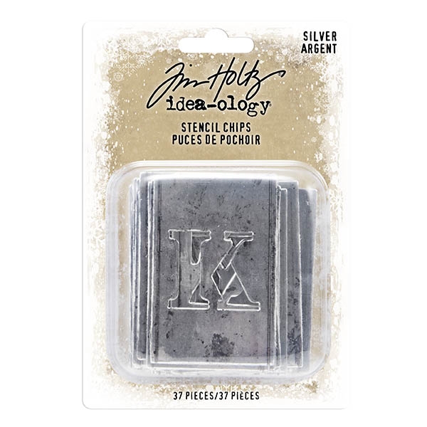 Tim Holtz Idea-ology Stencil Chips, Silver TH94018