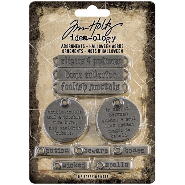 Tim Holtz Idea-ology Adornments - Halloween Words TH94063