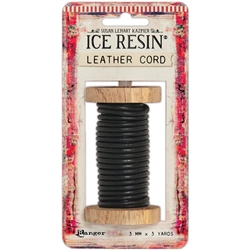 Ice Resin Leather Cording Soft 3mm Black