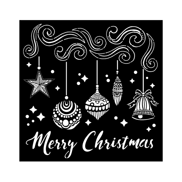 Stamperia Stencil - Merry Christmas Bells KSTDQ88