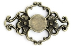 Antiqued Bronze Tone Cabochon Settings - Set of 2