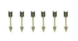 Bronze Arrow Charms - Set of 6