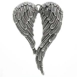 Antique Silver Tone Angel Wings