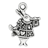 Antique Silver White Rabbit Charms - Set of 6