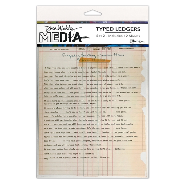 Ranger Dina Wakley MEdia Typed Ledgers Set 2 MDA79040