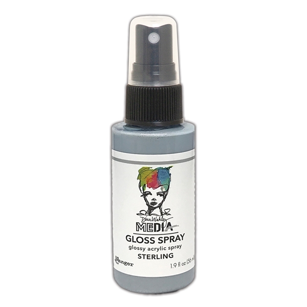 Ranger Dina Wakley MEdia Gloss Spray - Sterling MDO74274