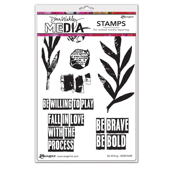 Ranger Dina Wakley MEdia Stamps - Be Willing MDR74489