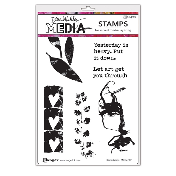 Ranger Dina Wakley MEdia Stamps - Remarkable MDR77831