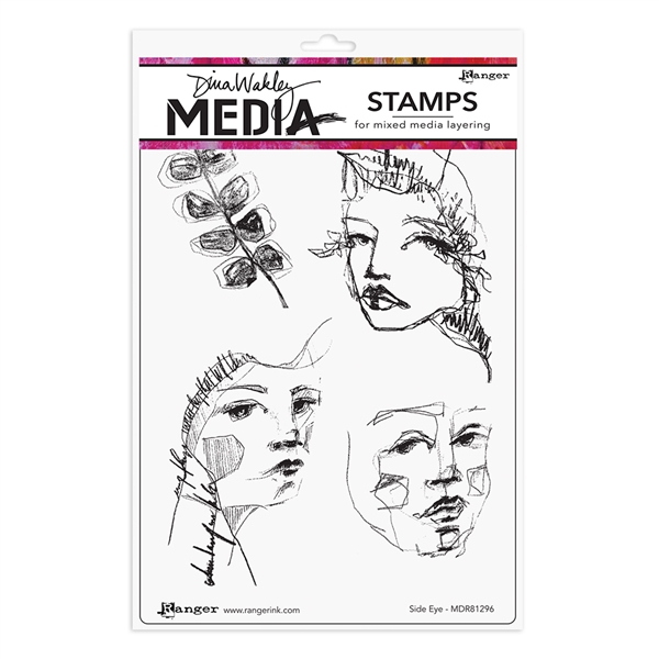 Ranger Dina Wakley MEdia Stamps - Side Eye MDR81296