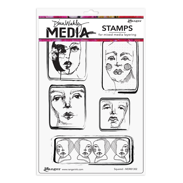 Ranger Dina Wakley MEdia Stamps - Squared MDR81302