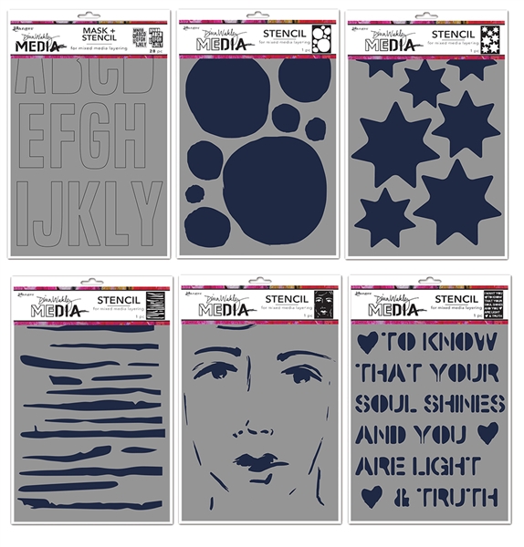 Ranger Dina Wakley MEdia Stencil Bundle