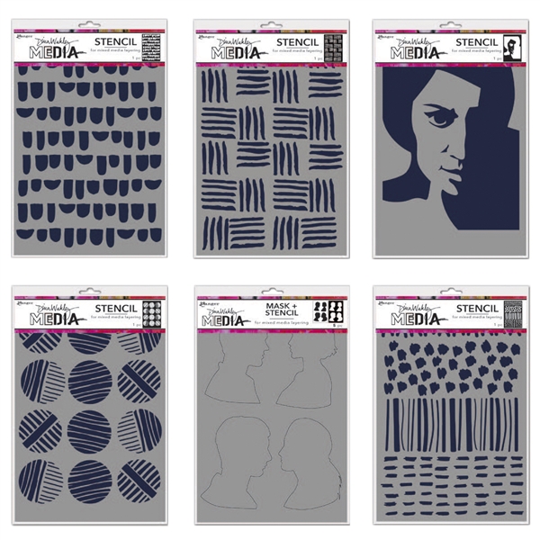 Ranger Dina Wakley MEdia Stencil Bundle - March 2021