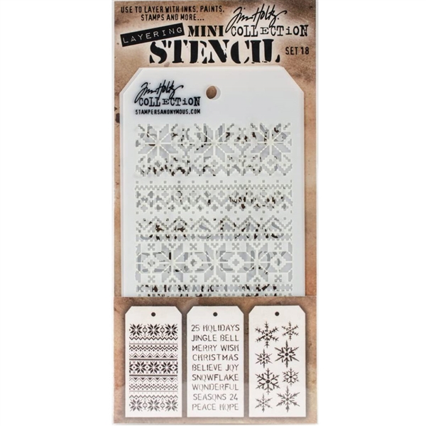 Tim Holtz Mini Layering Stencils Set 18 MST018