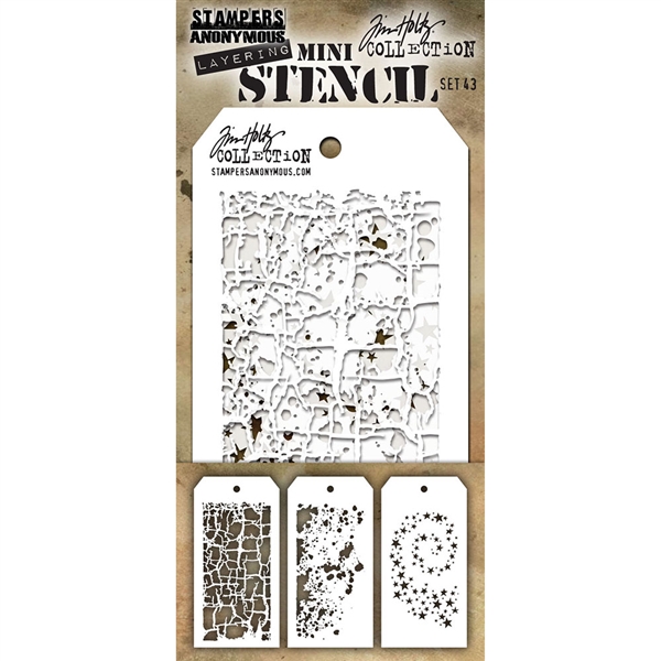 Tim Holtz Mini Layering Stencils Set 43 MST043