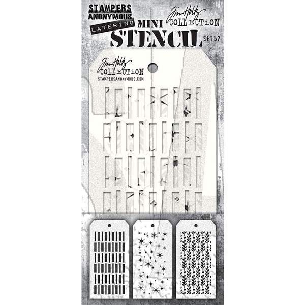 Stampers Anonymous Tim Holtz Mini Layering Stencils Set Christmas 2023 - MST057