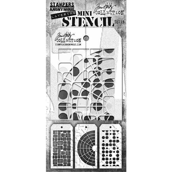 Stampers Anonymous Tim Holtz Mini Layering Stencil Set MST059