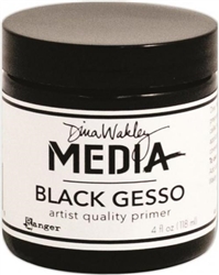 Dina Wakley Media Mediums - Black Gesso - 4 oz. Jar MDM41719