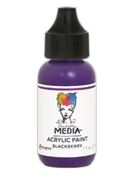 Dina Wakley Media Acrylic Paint  - Blackberry, 1oz Bottle