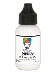 Dina Wakley Media Acrylic Paint  - Clear Gesso, 1 oz Bottle