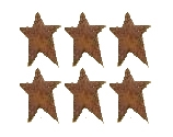 Rusted Metal Embellishments - Rusted 1" Star Set