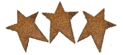 Rusted Metal Embellishments - Rusted 2 5/8" Star Set