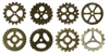 Set of 8 Gears for Scrapbooking and Mixed Media