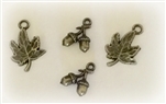 Bronze Charms - Acorns and Maples Leaves