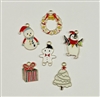 Enamel Christmas Charms - Set of 6