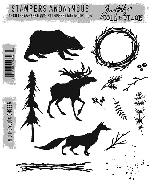 Tim Holtz Cling Stamps - Into The Woods CMS385