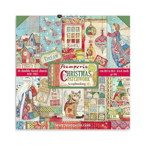 Stamperia - Christmas Patchwork 8x8 Paper Pad SBBS40