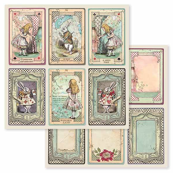 Stamperia - Double-faced Paper Alice Cards SBB584