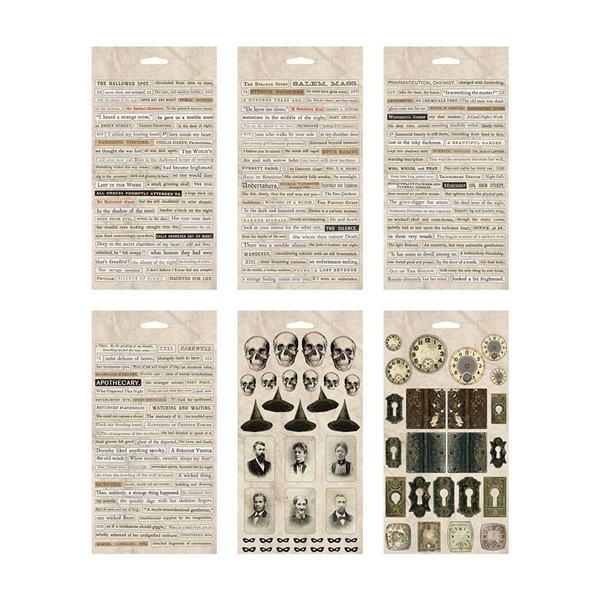 Halloween 2022 Tim Holtz Idea-ology Sticker Book Curiosities TH94271