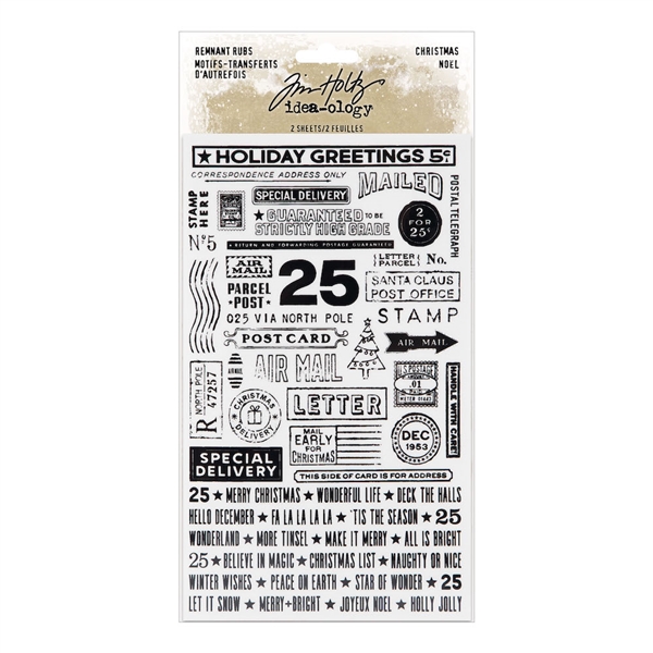 Tim Holtz Idea-ology Remnant Rubs Christmas 2022 TH94296