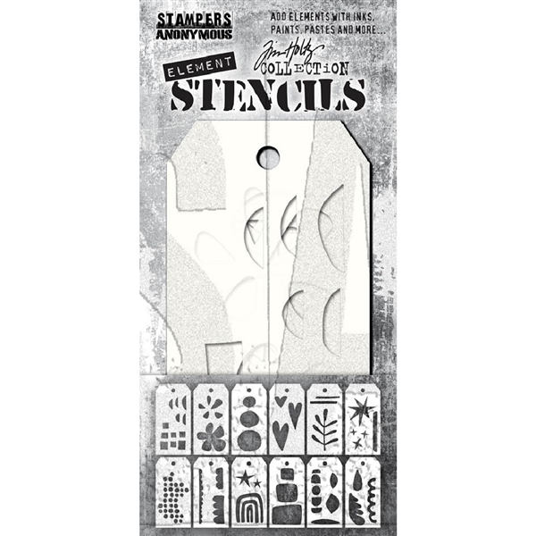 Stampers Anonymous Tim Holtz Element Stencils - Everyday Art  THEST004