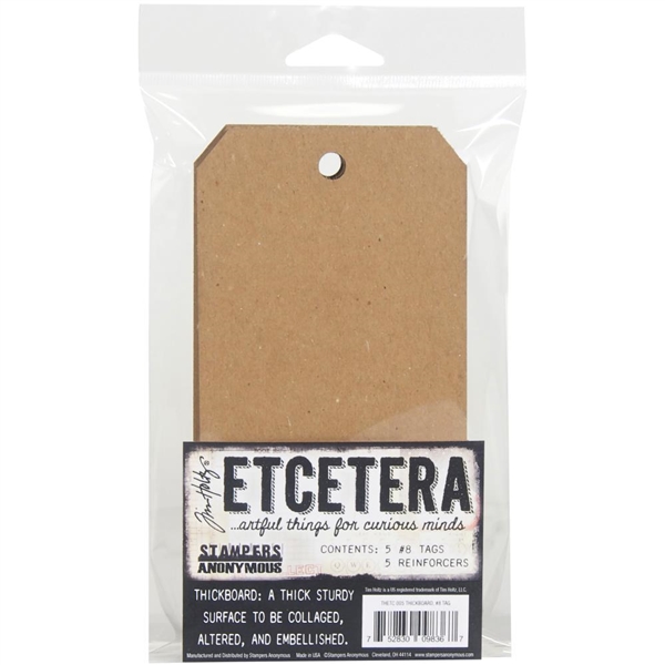 Stampers Anonymous Tim Holtz Etcetera - #8 Tag Thickboards THETC-005