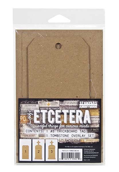 Stampers Anonymous Tim Holtz Etcetera #8 Tombstone Thickboards THETC-011