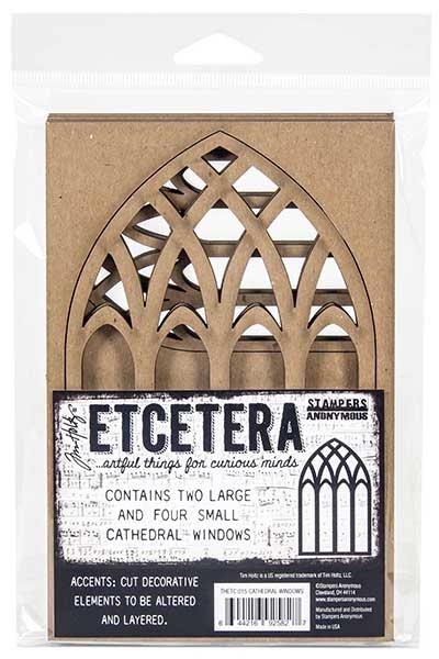Stampers Anonymous Tim Holtz Etcetera: Cathedral Windows THETC-015